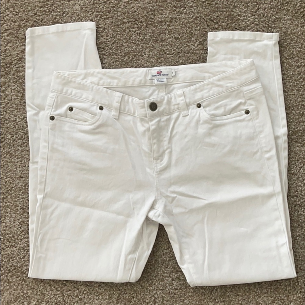 Vineyard Vines Women’s White Solid Cropped Jeans